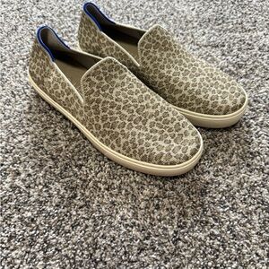 Rothy's Tan Leopard Print Loafers